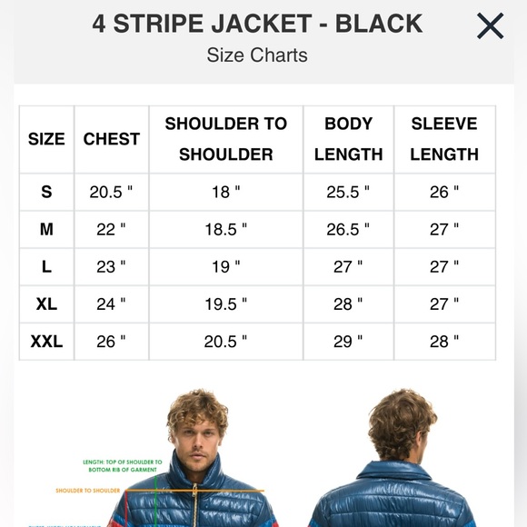 Aviator Nation 4 STRIPE JACKET - BLACK size M - Picture 4 of 7